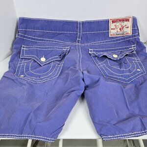 True Religion Men's Purple Board Shorts, Size 38